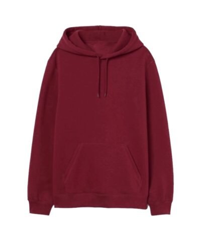Maroon Pullover Fleece Hoodie - Unisex