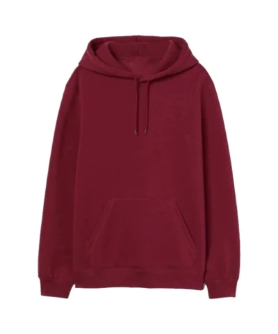 Maroon Pullover Fleece Hoodie - Unisex