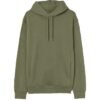 Plain Olive Green Pullover Fleece Hoodie