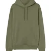 Plain Olive Green Pullover Fleece Hoodie