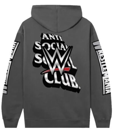 ASSC Anti Social Social Club x WWE Wrestlemania Grey Pullover Hoodie