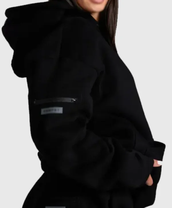 Airplane Mode Travel Pullover Black Hoodie For Men and Women