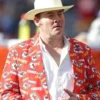Actor David Koechner Kansas City Chiefs Printed Red Blazer
