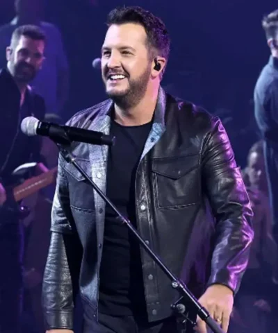 American Idol 2024 Luke Bryan Leather Jacket