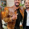 American Idol Luke Bryan Singer Brown Studded Jacket