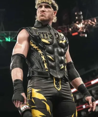 American Wrestler Logan Paul WWE Monday Night RAW 2025 Leather Vest