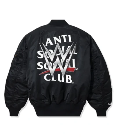 Anti Social Club WWE Venue Black Bomber Jacket