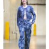 Atlanta Dream v Indiana Fever Caitlin Clark Blue Floral Denim Jacket with Pants