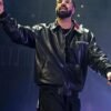 Aubrey Drake Graham Amici Violente Black Leather Bomber Jacket