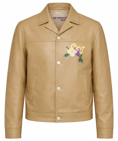 Basketballer Jaylen Brown NBA Finals Game 3 Brown Leather Jacket