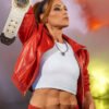 Becky Lynch WWE Monday Night RAW 2025 Red Leather Jacket