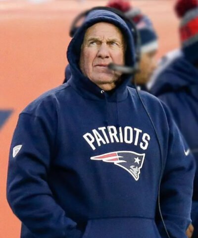 Bill Belichick New England Patriots Blue Pullover Hoodie