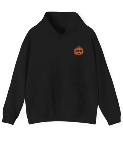 Black Pumpkin Season Printed Hoodie
