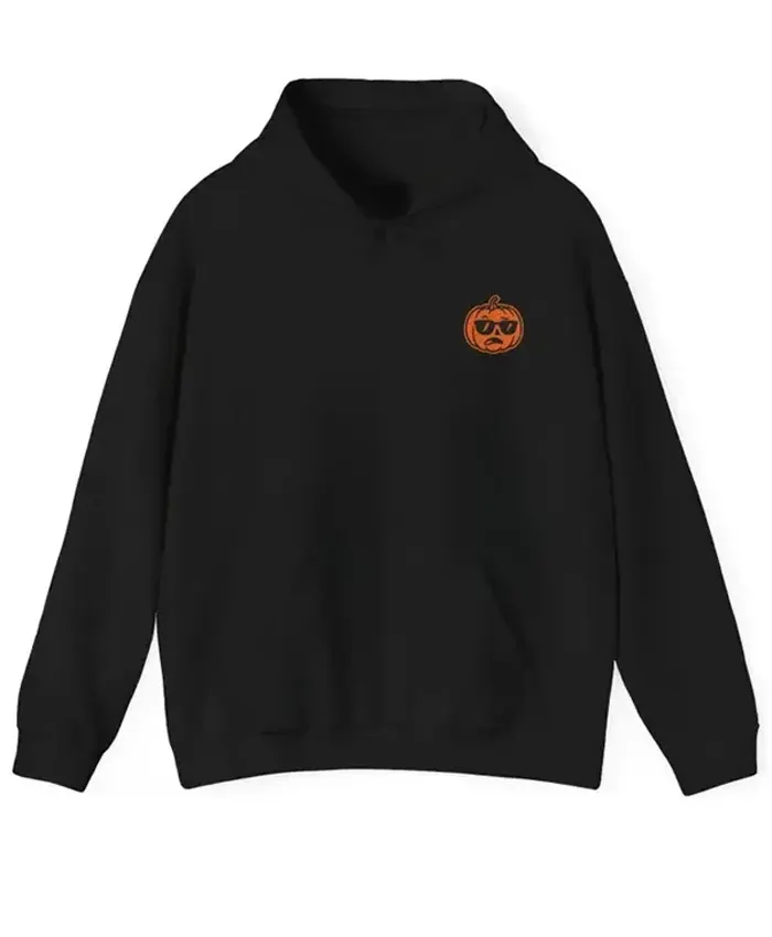 Black Pumpkin Season Printed Hoodie