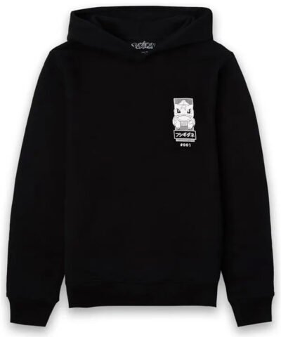 Black Unisex Pokémon Bulbasaur Hoodie