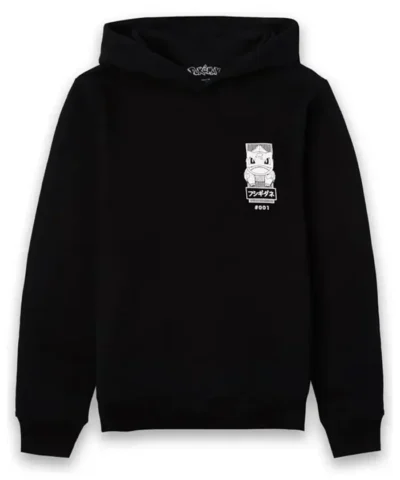 Black Unisex Pokémon Bulbasaur Hoodie