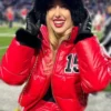 Kansas City Chiefs Brittany Mahomes 15 Red Puffer Jacket