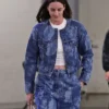 Atlanta Dream v Indiana Fever Caitlin Clark Blue Floral Denim Jacket with Pants