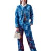 Caitlin Clark Blue Floral Denim Suit