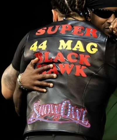 Canadian Rapper Drake Wireless Festival Black Leather Vest