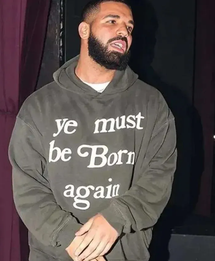 Drake Ye Must Be Born Again Grey Hoodie