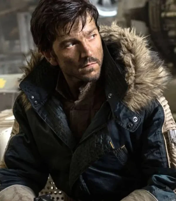 Captain Cassian Andor Star Wars Rogue One Diego Luna Blue Parka Jacket