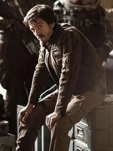 Captain Cassian Andor Star Wars Rogue One Diego Luna Brown Cotton Jacket