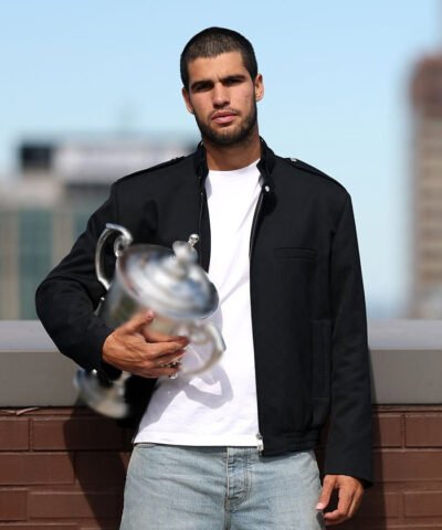 Carlos Alcaraz US Open Black Cotton Jacket
