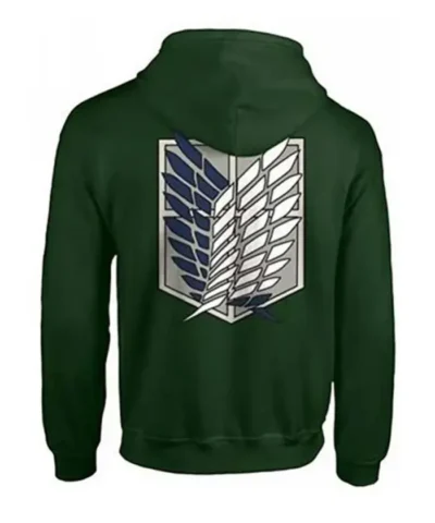 Unisex Attack on Titan Survey Corps Green Pullover Hoodie