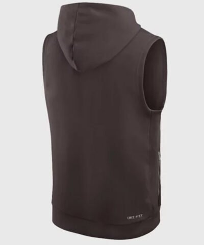 Cleveland Browns 2025 Sleeveless Brown Pullover Hoodie for Men and Women
