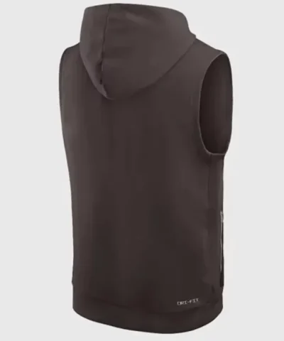 Cleveland Browns 2025 Sleeveless Brown Pullover Hoodie for Men and Women