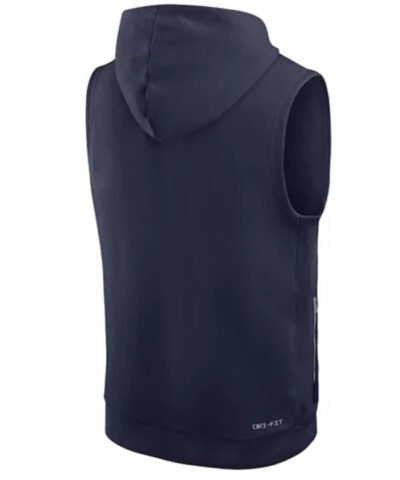 Dallas Cowboys Sleeveless Navy Blue Pullover Hoodie for Men and Women