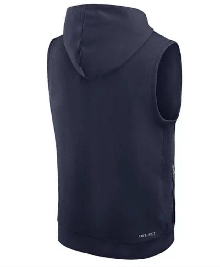 Dallas Cowboys Sleeveless Navy Blue Pullover Hoodie for Men and Women