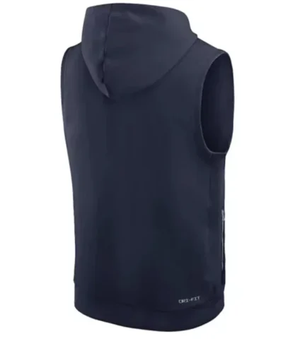 Dallas Cowboys Sleeveless Navy Blue Pullover Hoodie for Men and Women