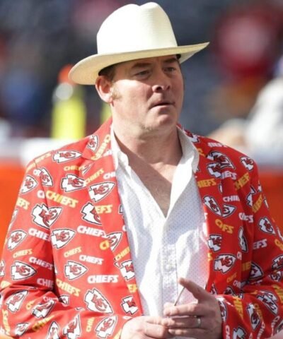 David Koechner Kansas City Chiefs Printed Red Blazer