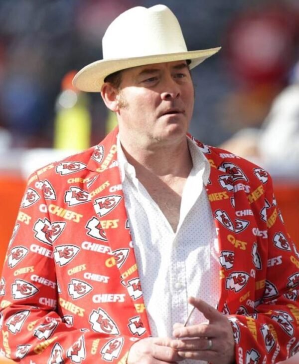David Koechner Kansas City Chiefs Printed Red Blazer