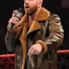 Dean Ambrose Brown Shearling Leather Jacket