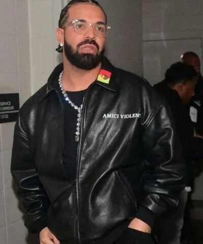 Drake Amici Violente Black Leather Jacket