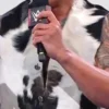 Dwayne Johnson 90s Raw The Rock Black And White Cowhide Vest