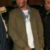 Footballer David Beckham Green Cotton Jacket