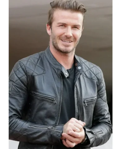 David Beckham Cafe Racer Leather Jacket