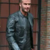 David Beckham Cafe Racer Leather Jacket