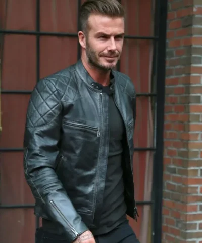 David Beckham Cafe Racer Leather Jacket