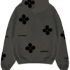 Grey Forbidden Printed Pullover Hoodie for Men and Women