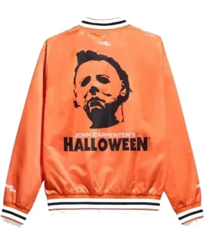 Halloween Myers John Carpenters Orange Satin Bomber Jacket