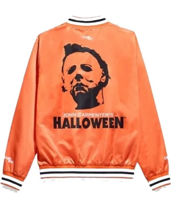 Halloween Myers John Carpenters Orange Satin Bomber Jacket