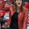 Head Coach Stephanie White WNBA Red Leather Jacket