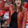 Head Coach Stephanie White WNBA Red Leather Jacket