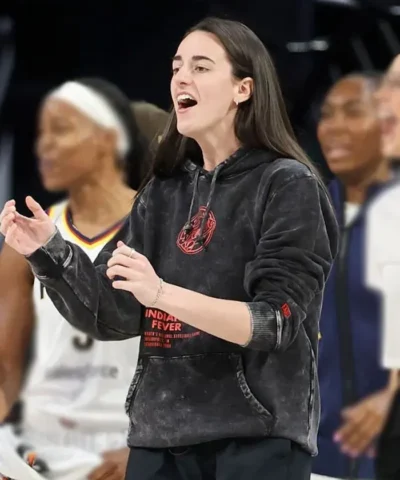 Indiana Fever v Las Vegas Aces Caitlin Clark Indiana Fever Black Denim Hoodie
