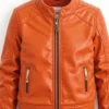 Jack O Lantern Halloween Pumpkin Leather Jacket